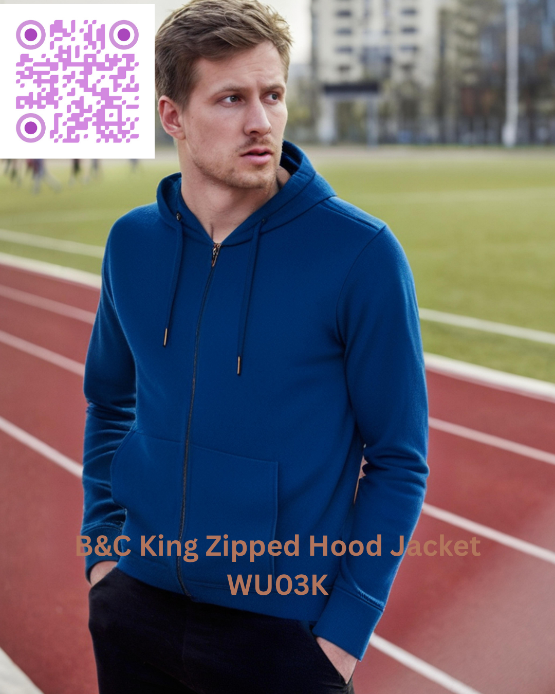 B&C King Zipped Hood Jacket_° - WU03K