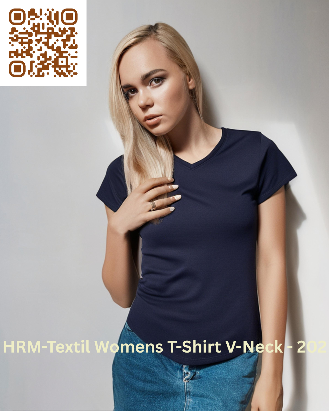 HRM-Textil Women's T-Shirt V-Neck - 202