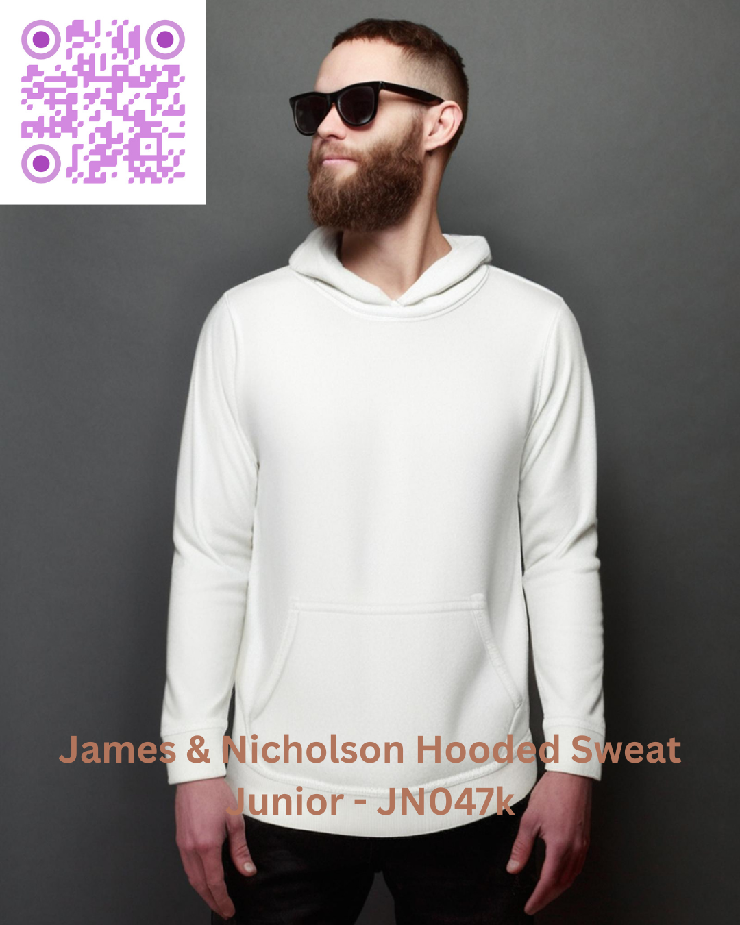 James & Nicholson Hooded Sweat Junior - JN047k