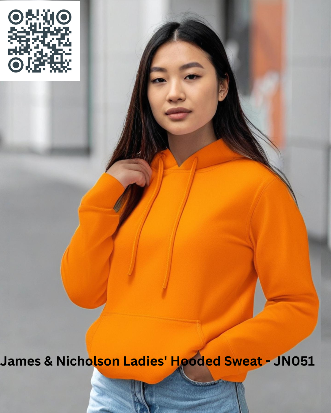 James & Nicholson Ladies' Hooded Sweat - JN051